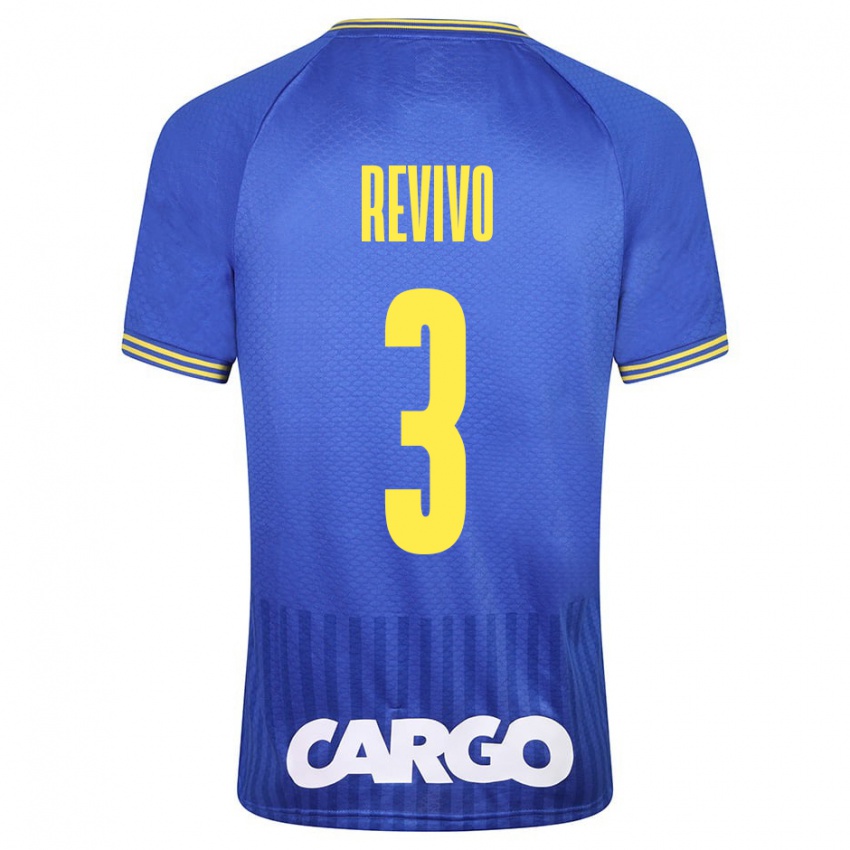 Kinder Roy Revivo #3 Blau Auswärtstrikot Trikot 2023/24 T-Shirt Österreich