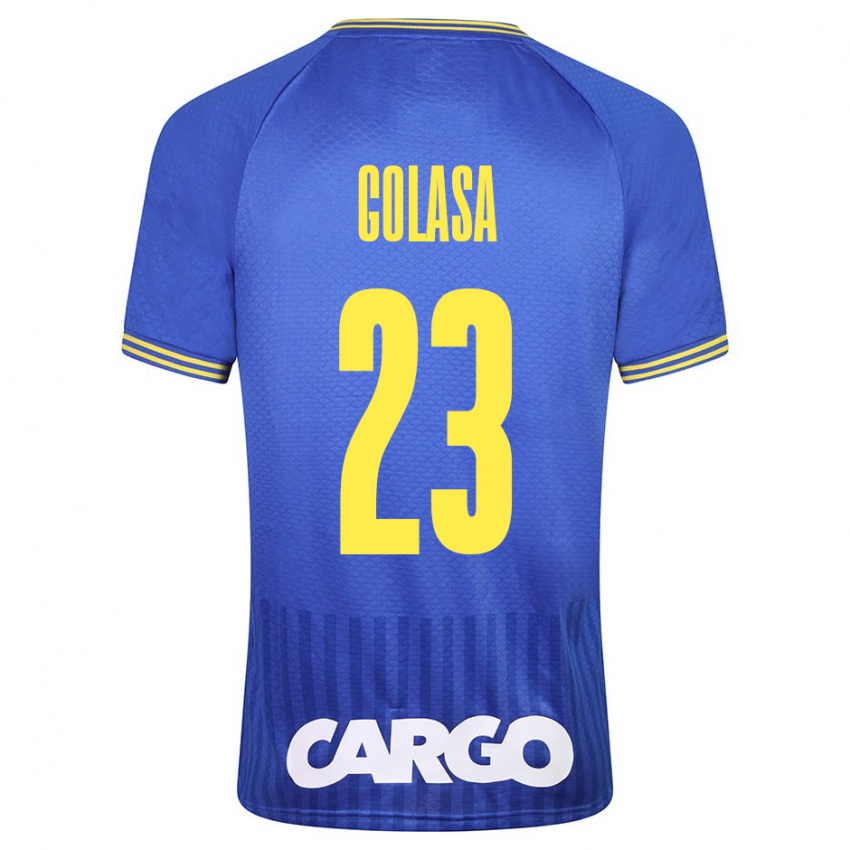 Kinder Eyal Golasa #23 Blau Auswärtstrikot Trikot 2023/24 T-Shirt Österreich