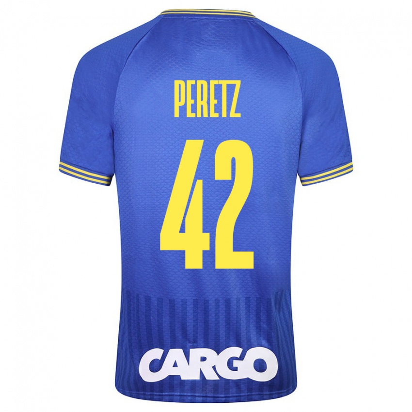 Kinder Dor Peretz #42 Blau Auswärtstrikot Trikot 2023/24 T-Shirt Österreich