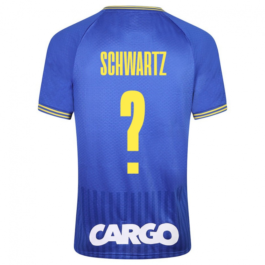 Kinder Noam Schwartz #0 Blau Auswärtstrikot Trikot 2023/24 T-Shirt Österreich