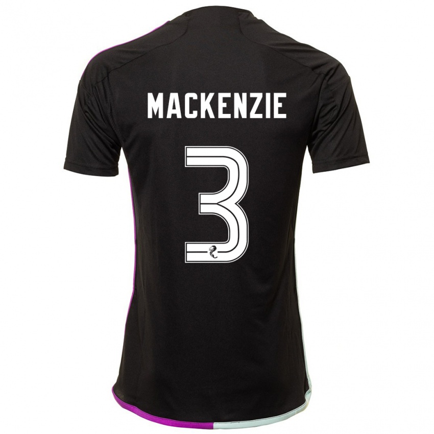 Kinder Jack Mackenzie #3 Schwarz Auswärtstrikot Trikot 2023/24 T-Shirt Österreich