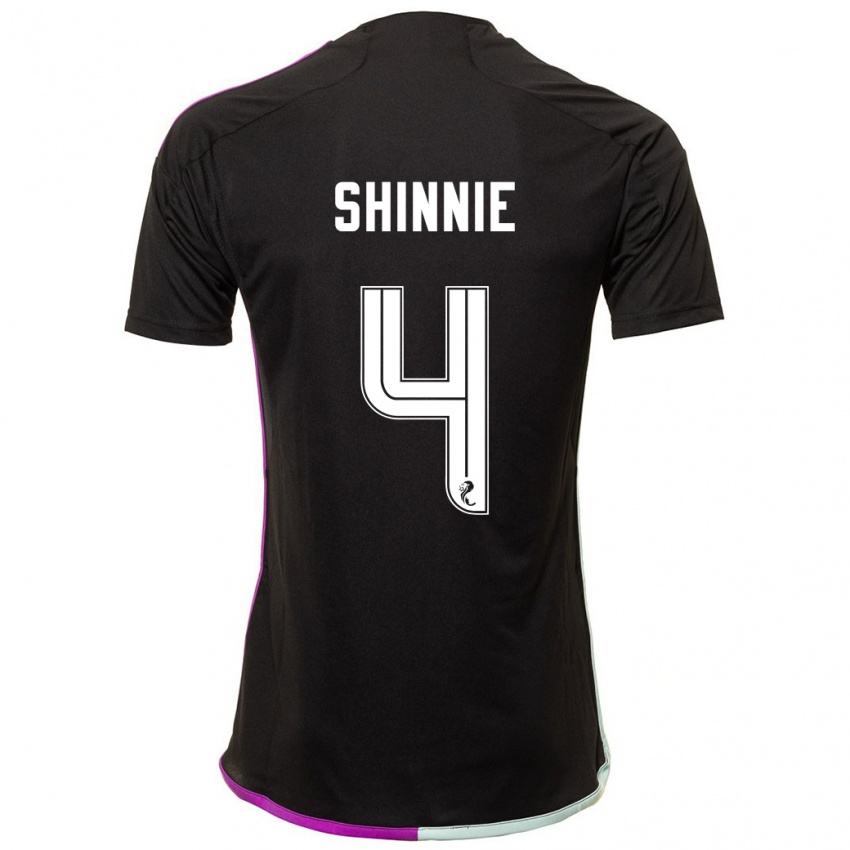 Kinder Graeme Shinnie #4 Schwarz Auswärtstrikot Trikot 2023/24 T-Shirt Österreich