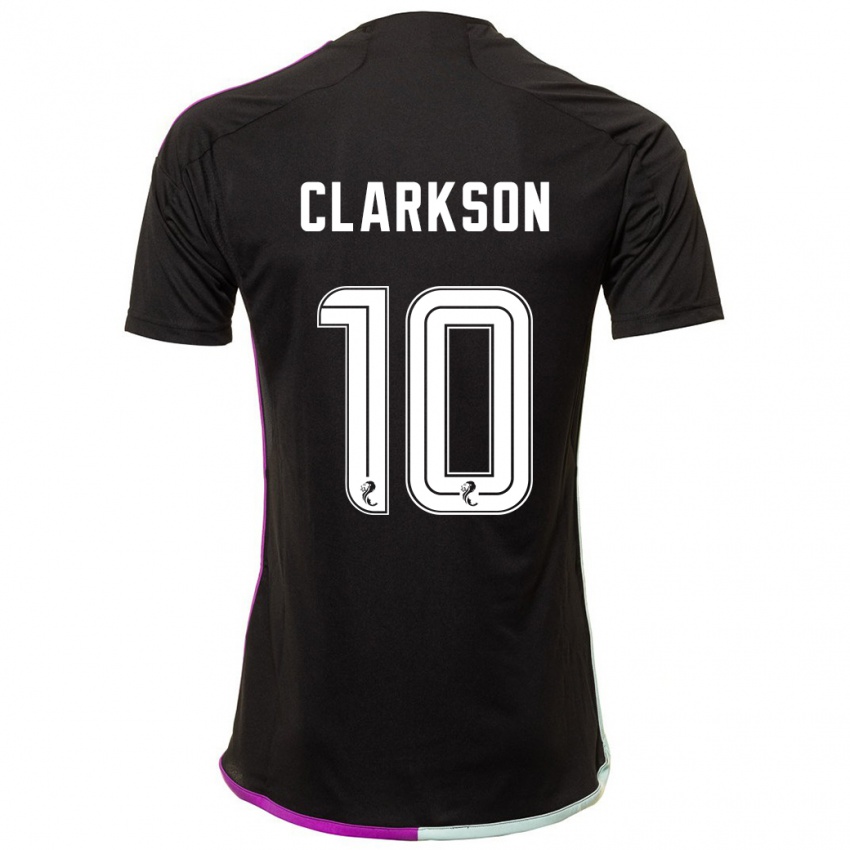 Kinder Leighton Clarkson #10 Schwarz Auswärtstrikot Trikot 2023/24 T-Shirt Österreich