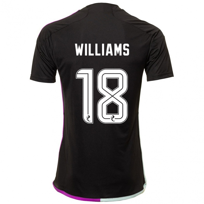 Kinder Rhys Williams #18 Schwarz Auswärtstrikot Trikot 2023/24 T-Shirt Österreich