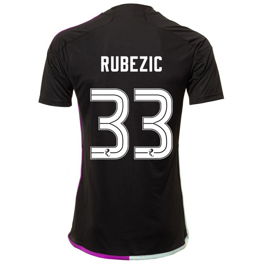 Kinder Slobodan Rubezic #33 Schwarz Auswärtstrikot Trikot 2023/24 T-Shirt Österreich