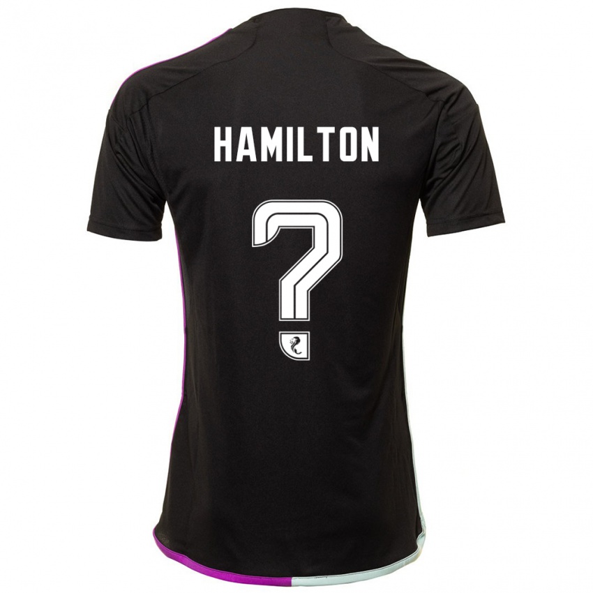 Kinder Brendan Hamilton #0 Schwarz Auswärtstrikot Trikot 2023/24 T-Shirt Österreich