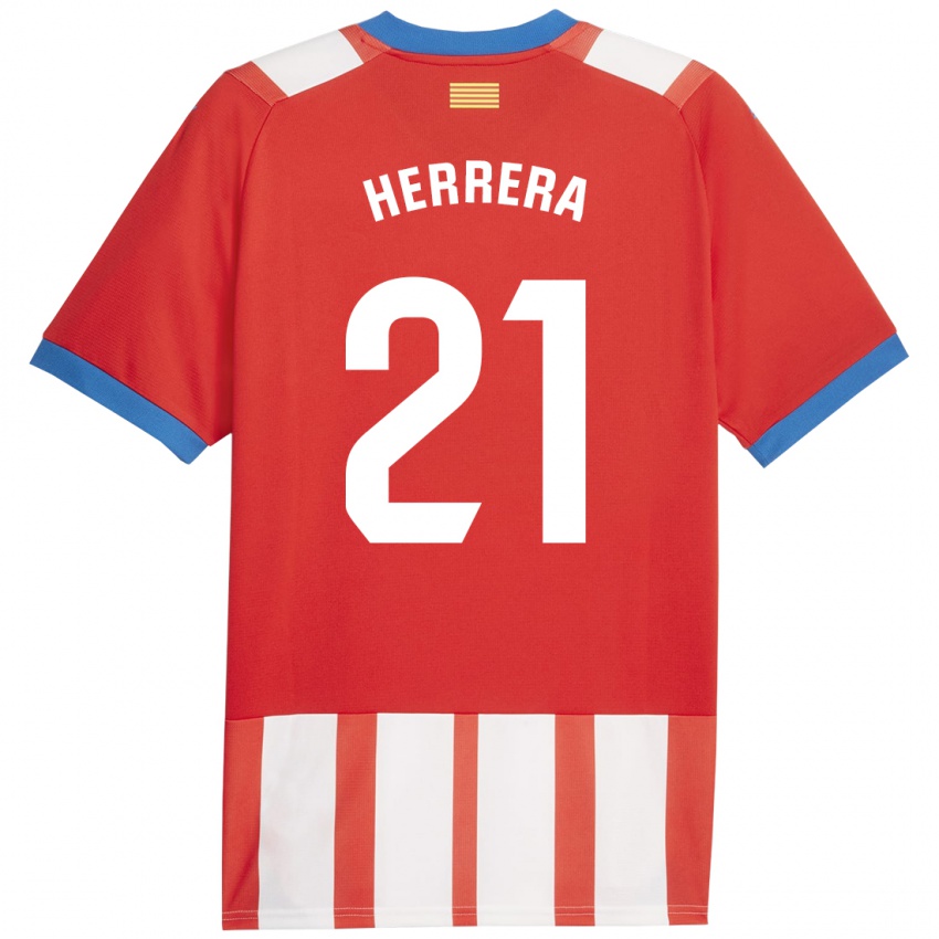 Herren Yangel Herrera #21 Rot-Weiss Heimtrikot Trikot 2023/24 T-Shirt Österreich
