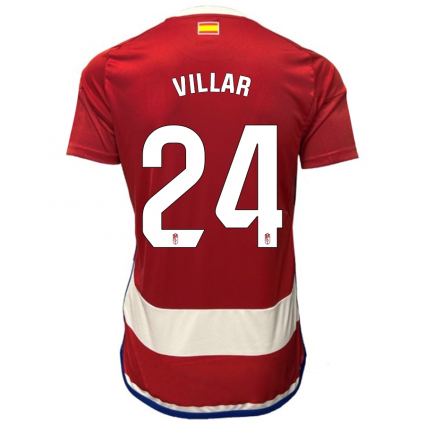 Herren Gonzalo Villar #24 Rot Heimtrikot Trikot 2023/24 T-Shirt Österreich