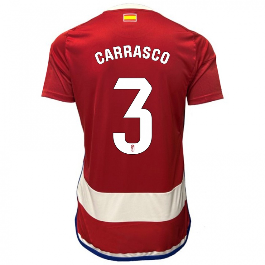 Herren Marta Carrasco #3 Rot Heimtrikot Trikot 2023/24 T-Shirt Österreich