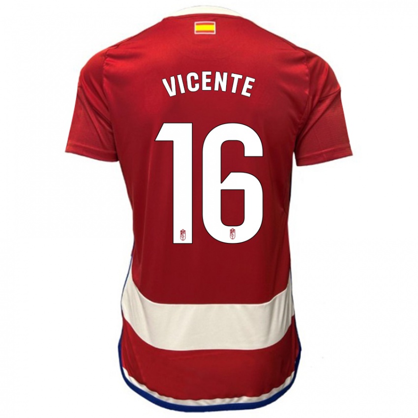 Herren Nerea Vicente #16 Rot Heimtrikot Trikot 2023/24 T-Shirt Österreich