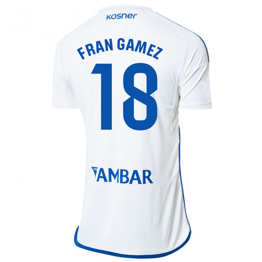 Herren Fran Gámez #18 Weiß Heimtrikot Trikot 2023/24 T-Shirt Österreich