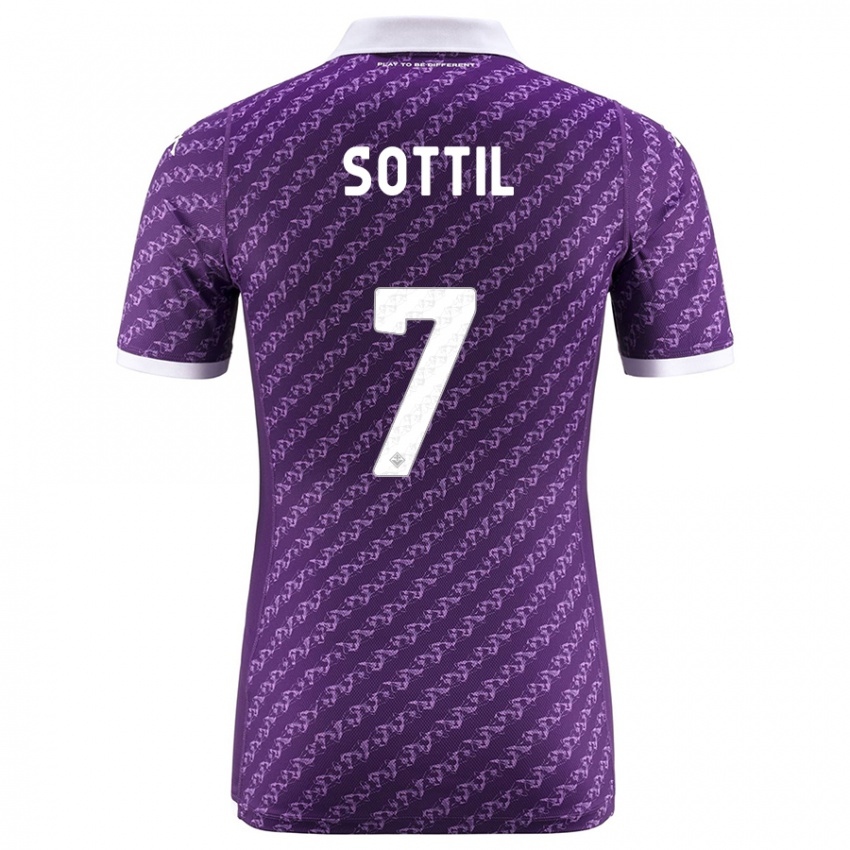 Herren Riccardo Sottil #7 Violett Heimtrikot Trikot 2023/24 T-Shirt Österreich