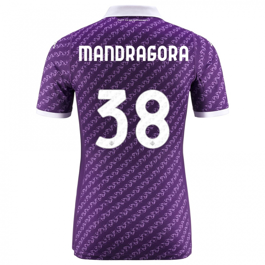 Herren Rolando Mandragora #38 Violett Heimtrikot Trikot 2023/24 T-Shirt Österreich