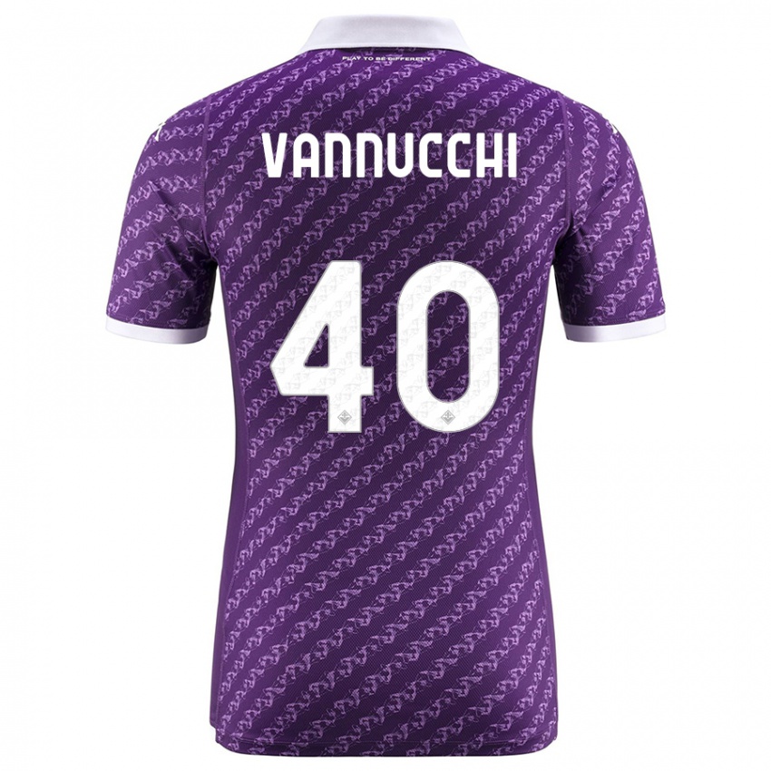 Herren Tommaso Vannucchi #40 Violett Heimtrikot Trikot 2023/24 T-Shirt Österreich