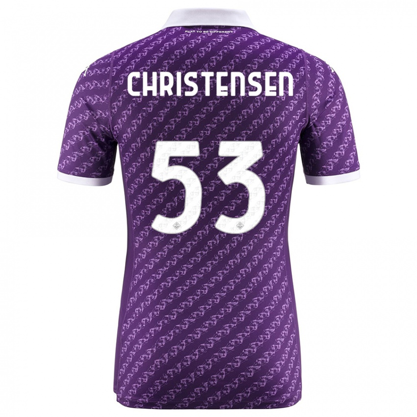 Herren Oliver Christensen #53 Violett Heimtrikot Trikot 2023/24 T-Shirt Österreich