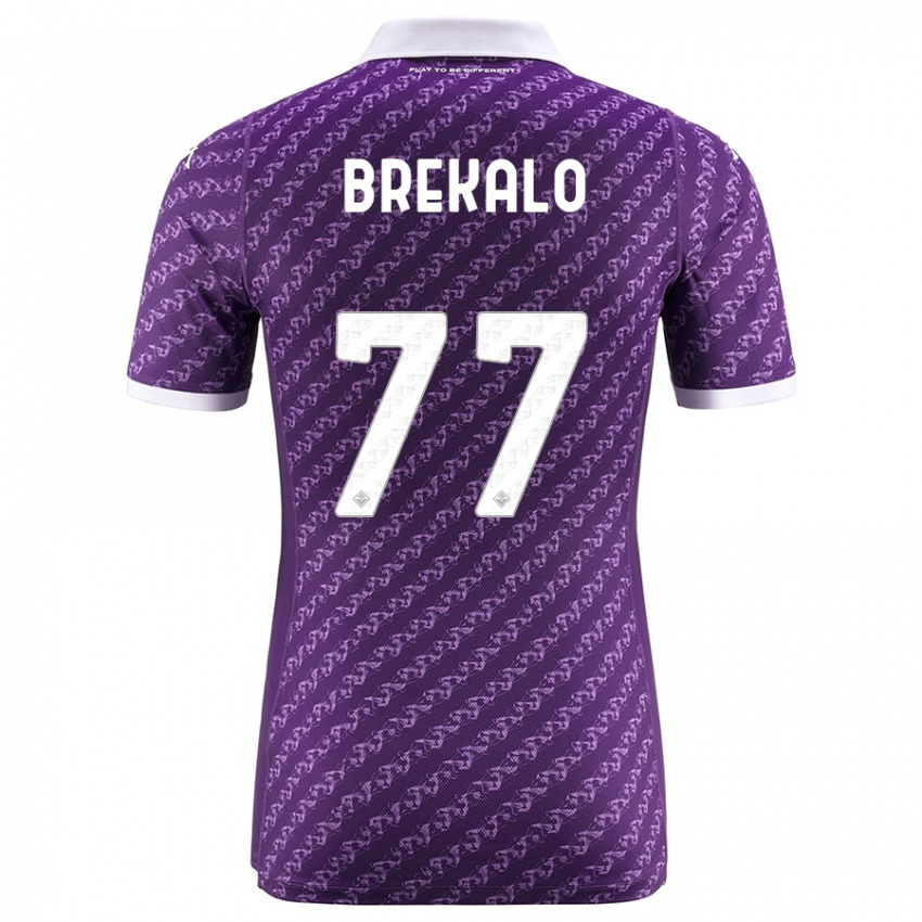 Herren Josip Brekalo #77 Violett Heimtrikot Trikot 2023/24 T-Shirt Österreich