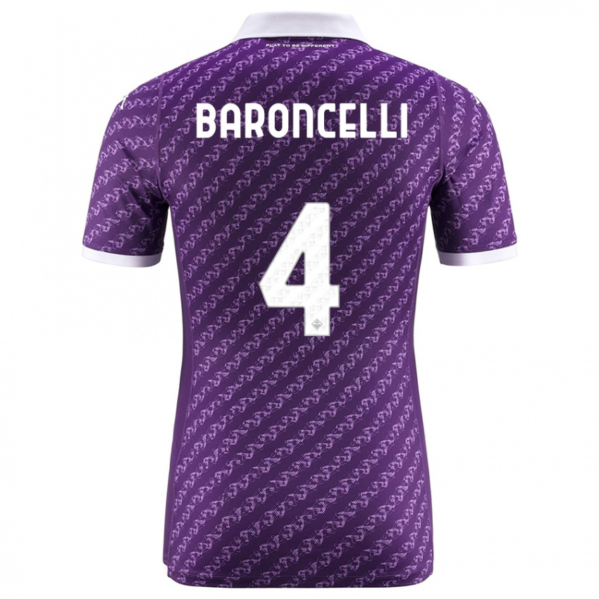 Herren Leonardo Baroncelli #4 Violett Heimtrikot Trikot 2023/24 T-Shirt Österreich