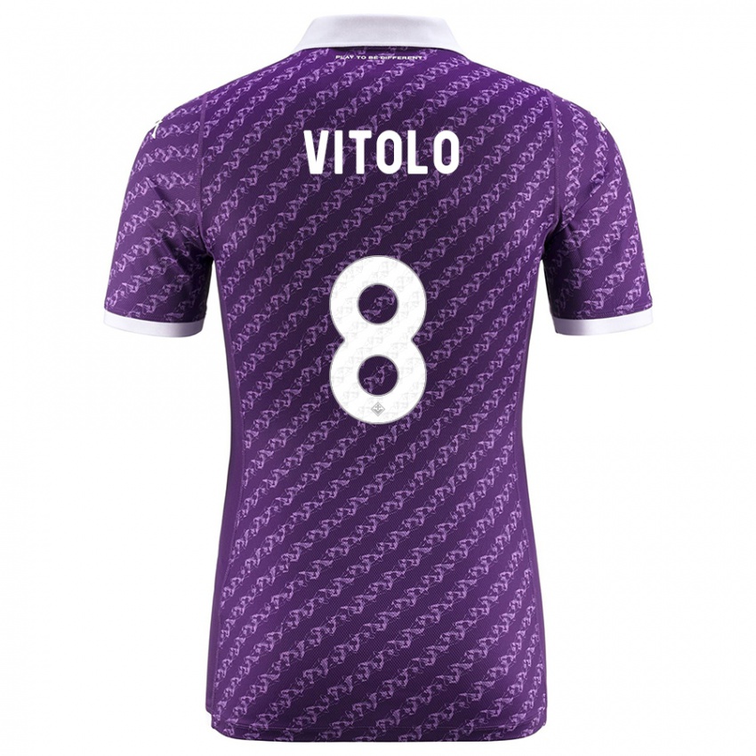 Herren Federico Vitolo #8 Violett Heimtrikot Trikot 2023/24 T-Shirt Österreich