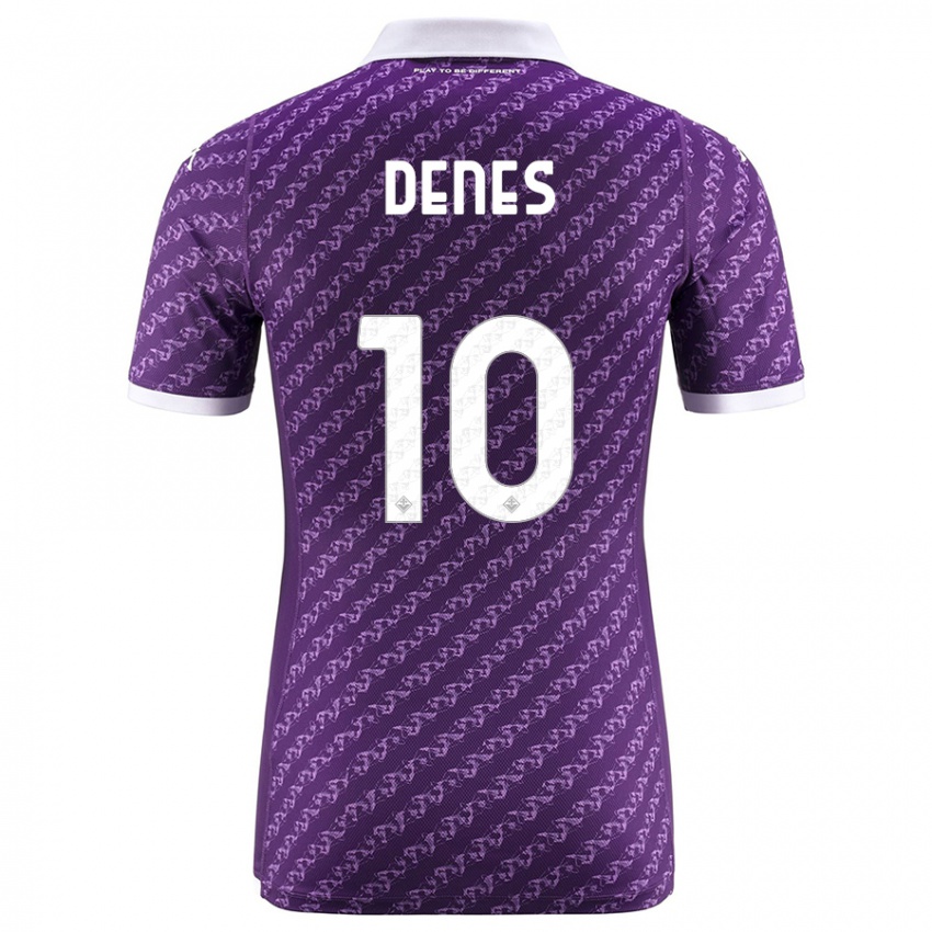 Herren Adrián Dénes #10 Violett Heimtrikot Trikot 2023/24 T-Shirt Österreich