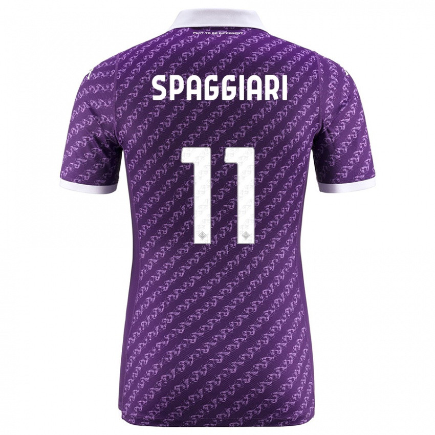 Herren Riccardo Spaggiari #11 Violett Heimtrikot Trikot 2023/24 T-Shirt Österreich