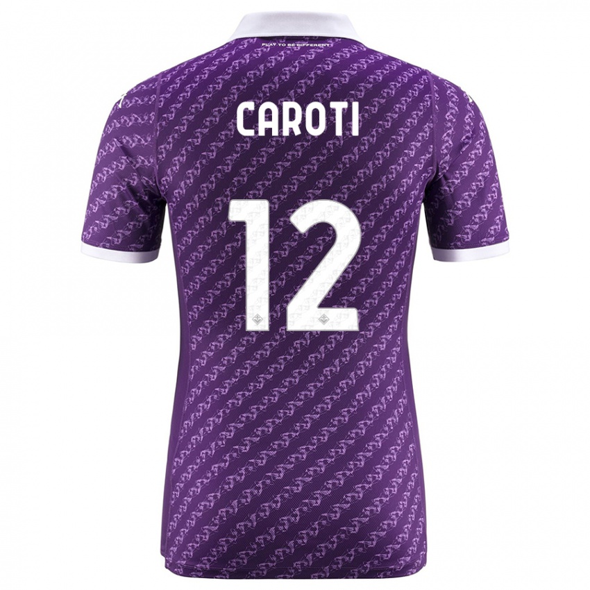 Herren Filippo Caroti #12 Violett Heimtrikot Trikot 2023/24 T-Shirt Österreich