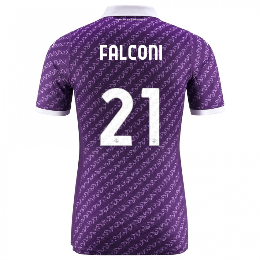 Herren Niccolo Falconi #21 Violett Heimtrikot Trikot 2023/24 T-Shirt Österreich