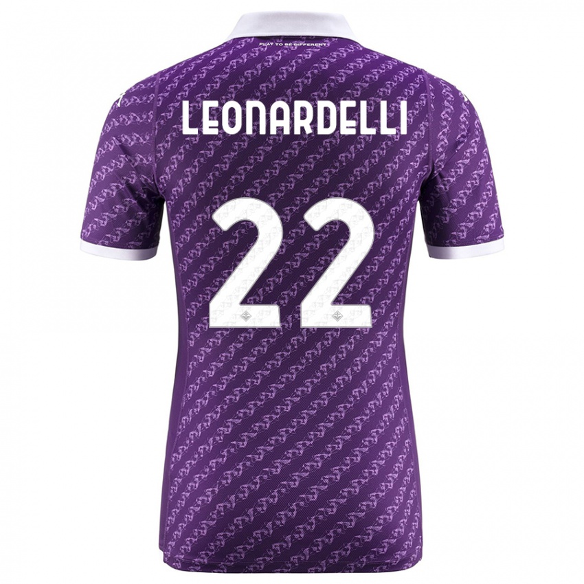 Herren Pietro Leonardelli #22 Violett Heimtrikot Trikot 2023/24 T-Shirt Österreich