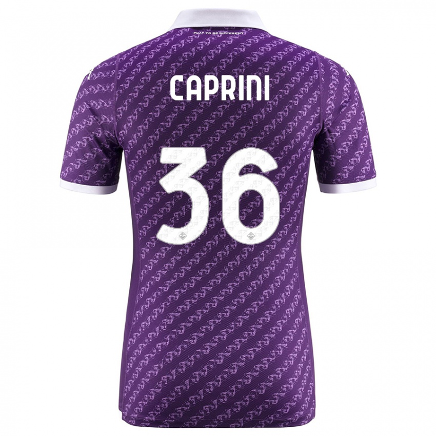 Herren Maat Daniel Caprini #36 Violett Heimtrikot Trikot 2023/24 T-Shirt Österreich