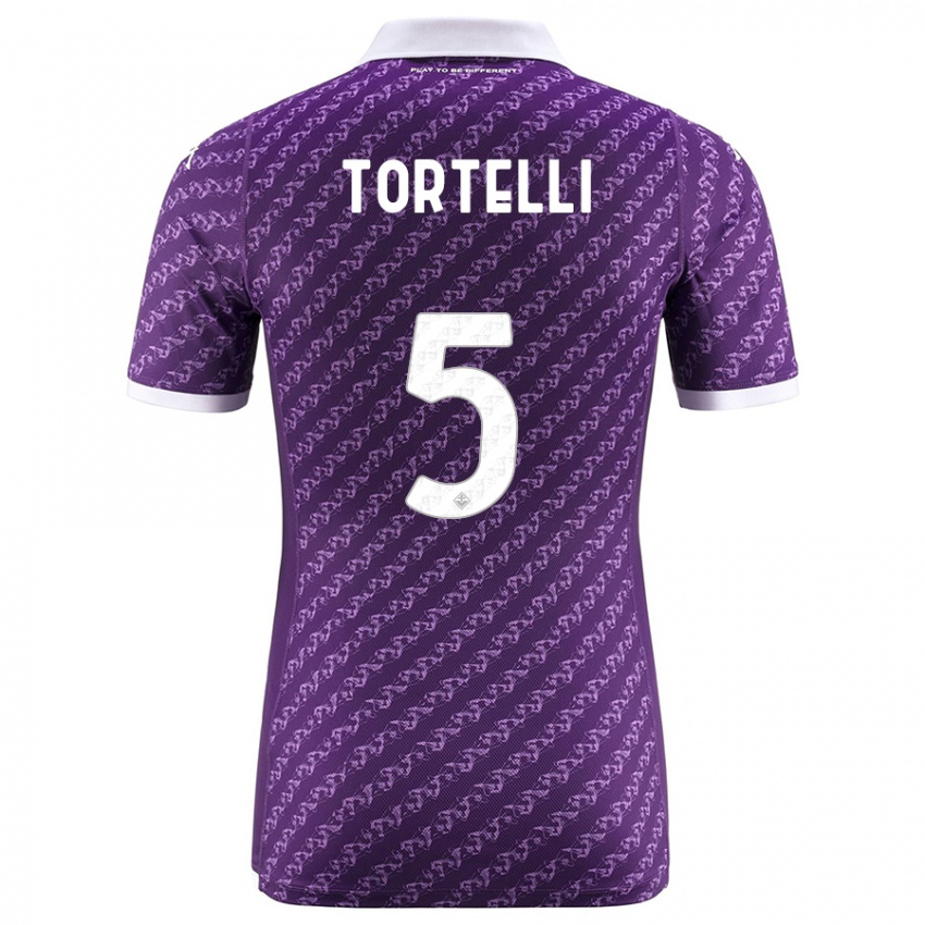 Herren Alice Tortelli #5 Violett Heimtrikot Trikot 2023/24 T-Shirt Österreich