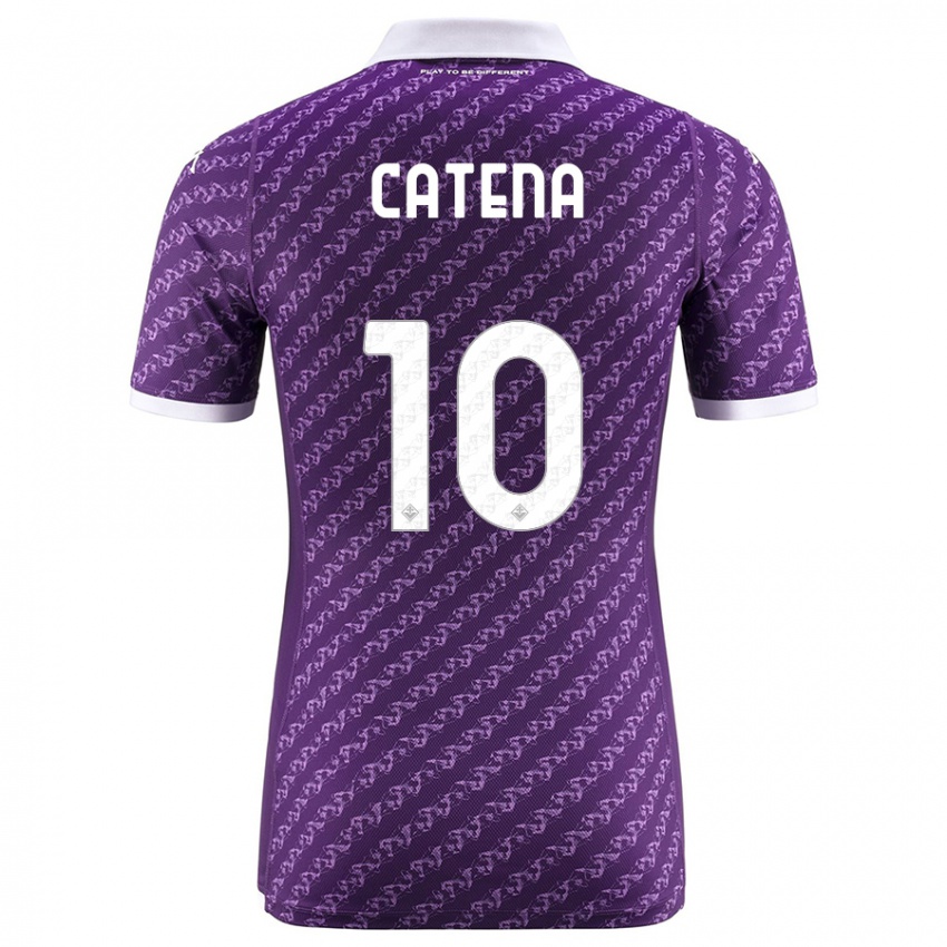 Herren Michaela Catena #10 Violett Heimtrikot Trikot 2023/24 T-Shirt Österreich