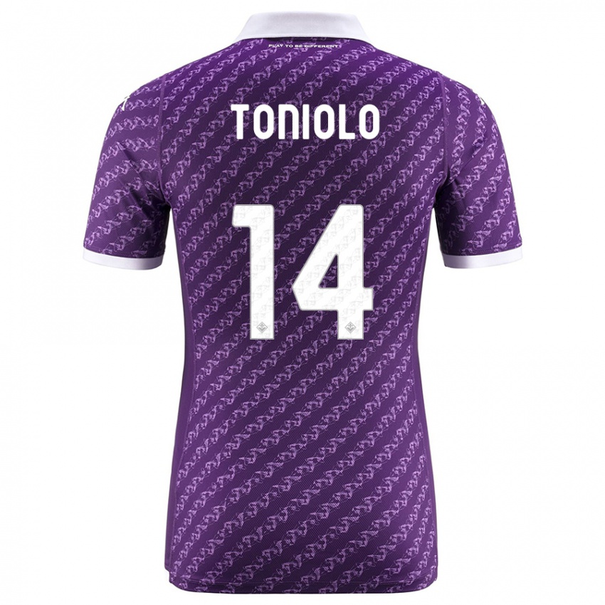 Herren Martina Toniolo #14 Violett Heimtrikot Trikot 2023/24 T-Shirt Österreich