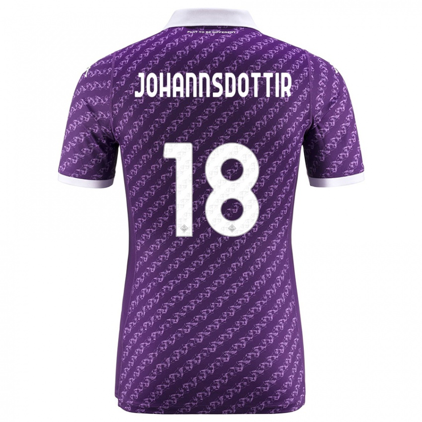 Herren Alexandra Johannsdottir #18 Violett Heimtrikot Trikot 2023/24 T-Shirt Österreich