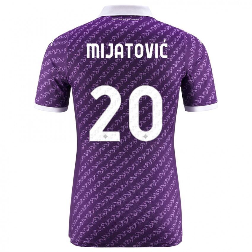 Herren Milica Mijatović #20 Violett Heimtrikot Trikot 2023/24 T-Shirt Österreich