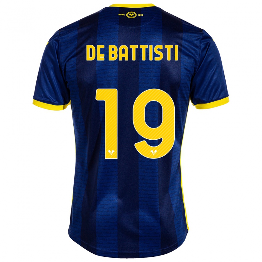 Herren Davide De Battisti #19 Marine Heimtrikot Trikot 2023/24 T-Shirt Österreich