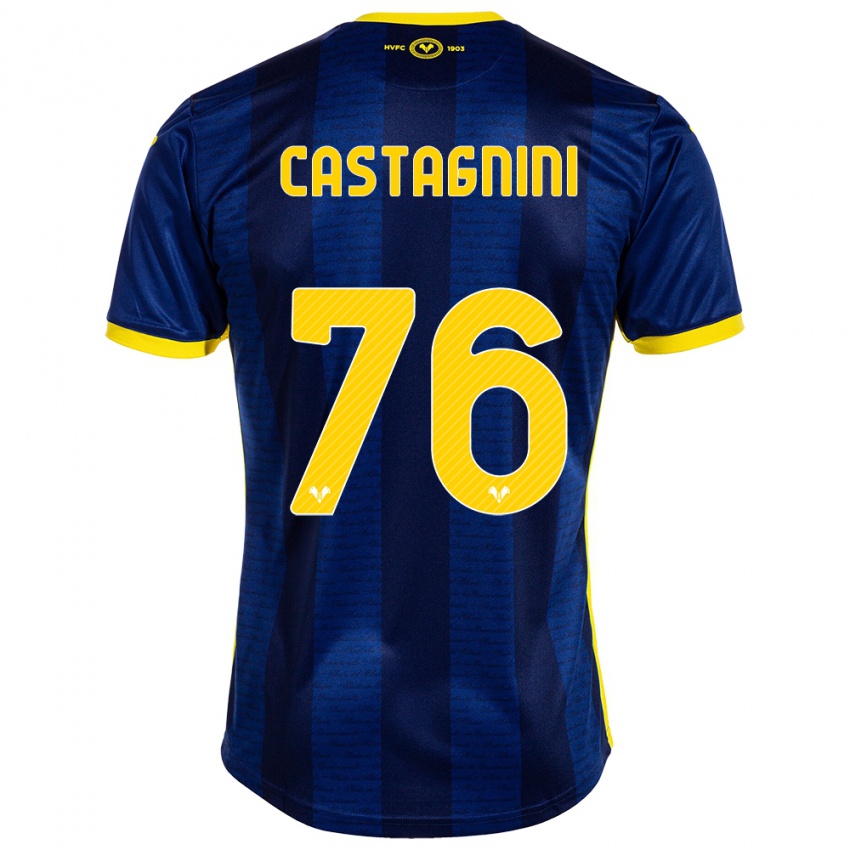 Herren Mirko Castagnini #76 Marine Heimtrikot Trikot 2023/24 T-Shirt Österreich