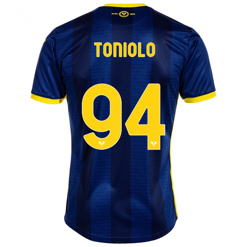 Herren Giacomo Toniolo #94 Marine Heimtrikot Trikot 2023/24 T-Shirt Österreich