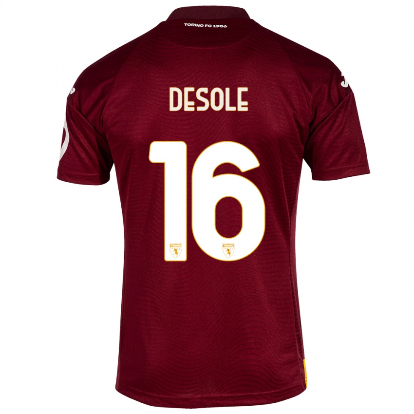 Herren Fabio Desole #16 Dunkelrot Heimtrikot Trikot 2023/24 T-Shirt Österreich