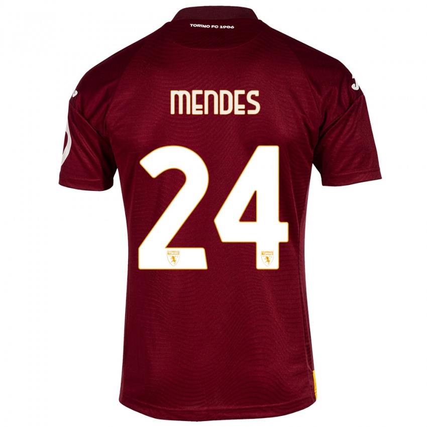 Herren Rodrigo Mendes #24 Dunkelrot Heimtrikot Trikot 2023/24 T-Shirt Österreich