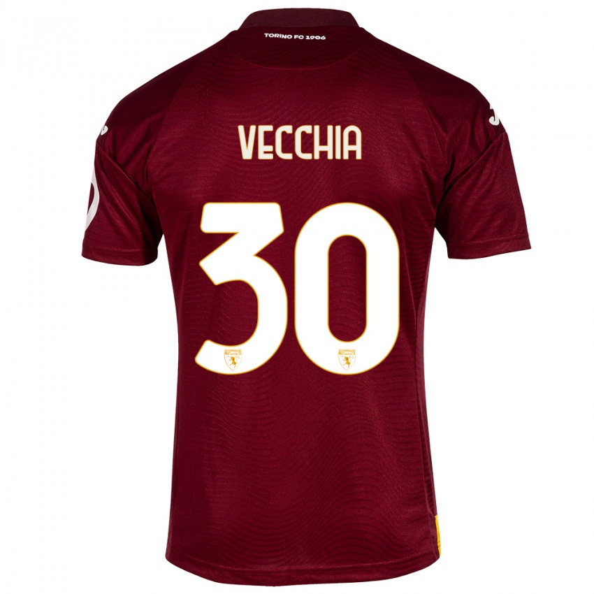 Herren Marco Dalla Vecchia #30 Dunkelrot Heimtrikot Trikot 2023/24 T-Shirt Österreich