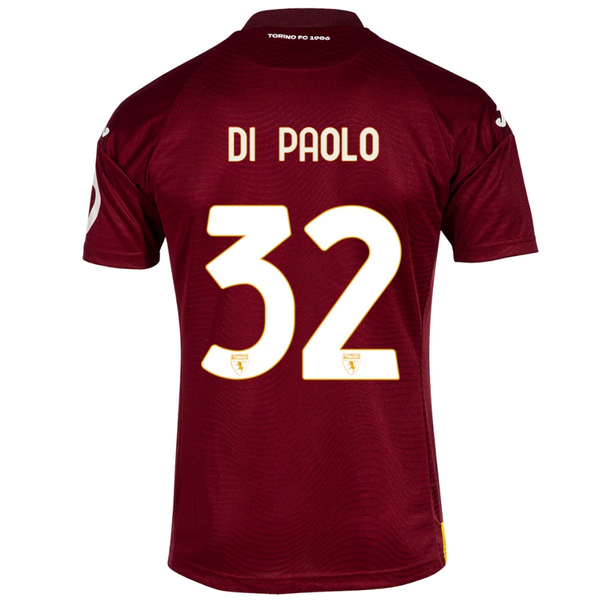 Herren Sebastiano Di Paolo #32 Dunkelrot Heimtrikot Trikot 2023/24 T-Shirt Österreich