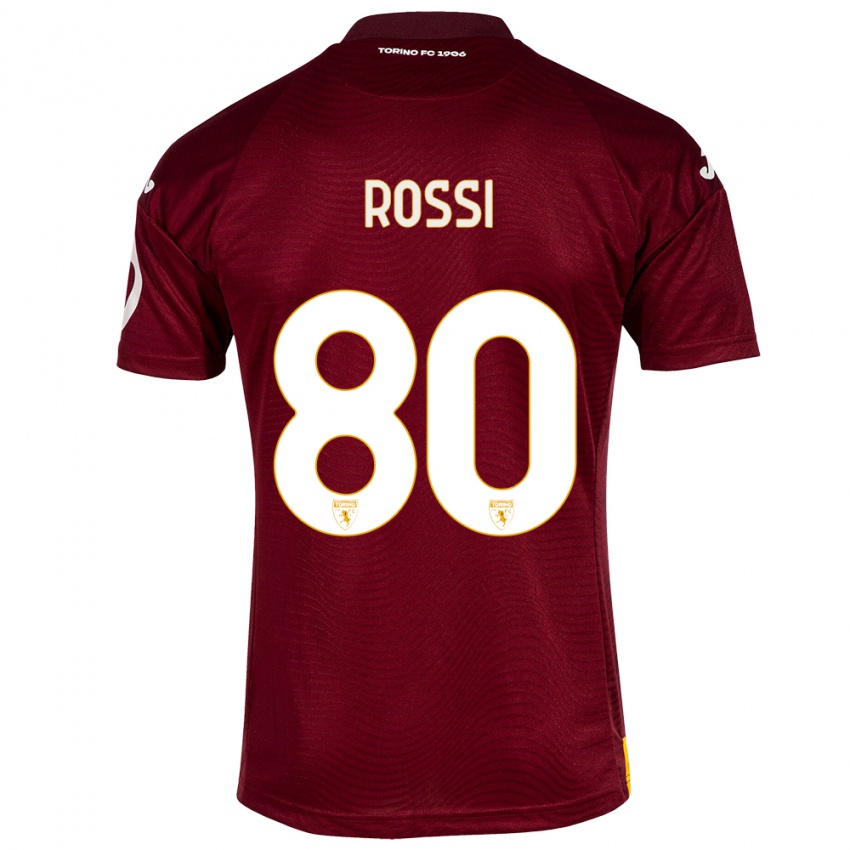 Herren Simone Rossi #80 Dunkelrot Heimtrikot Trikot 2023/24 T-Shirt Österreich