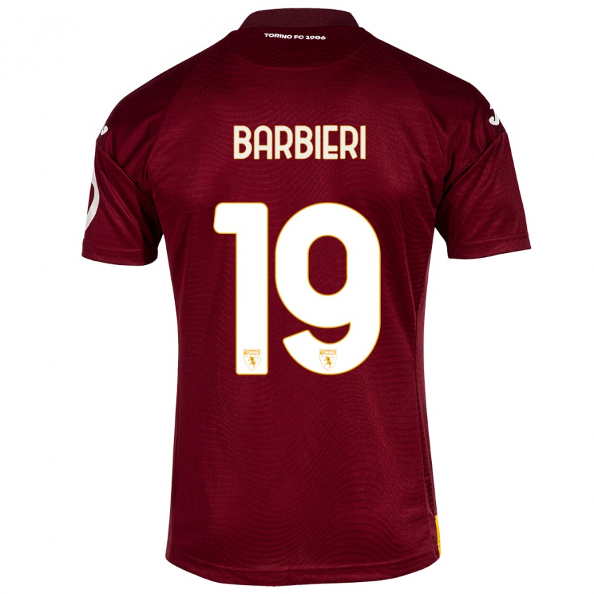 Herren Raffaella Barbieri #19 Dunkelrot Heimtrikot Trikot 2023/24 T-Shirt Österreich