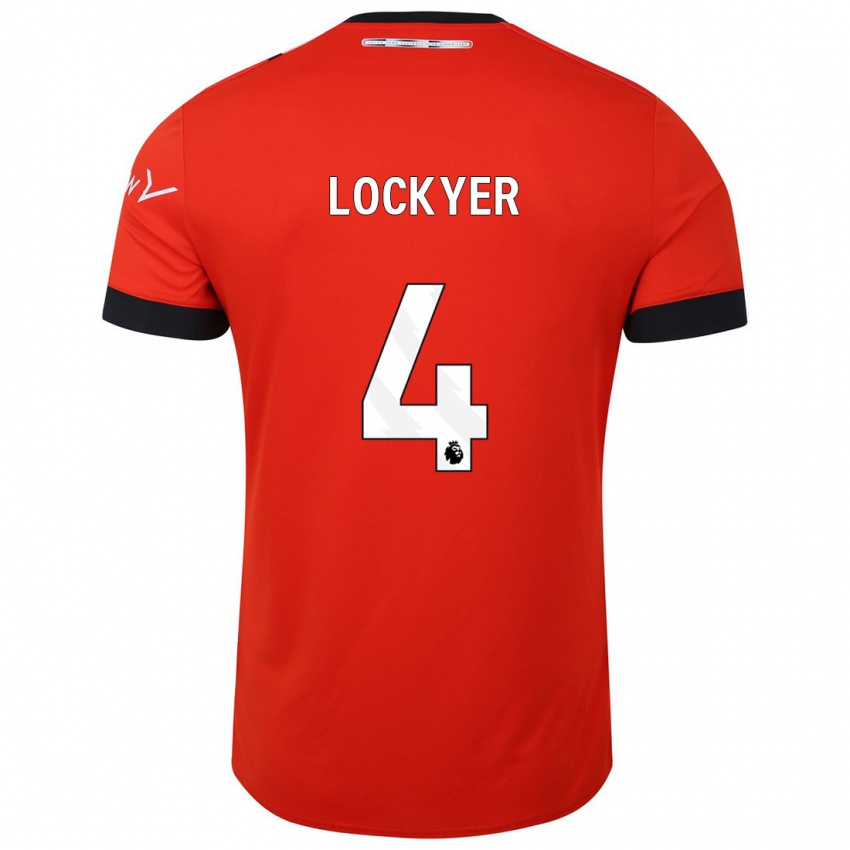 Herren Tom Lockyer #4 Rot Heimtrikot Trikot 2023/24 T-Shirt Österreich