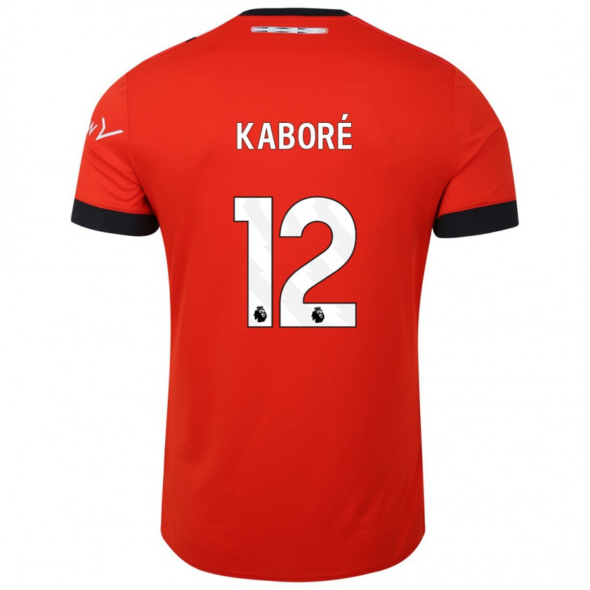 Herren Issa Kabore #12 Rot Heimtrikot Trikot 2023/24 T-Shirt Österreich
