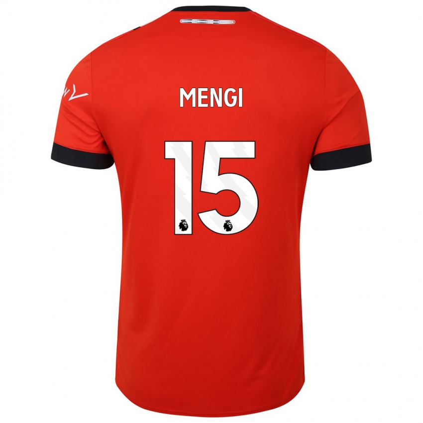 Herren Teden Mengi #15 Rot Heimtrikot Trikot 2023/24 T-Shirt Österreich