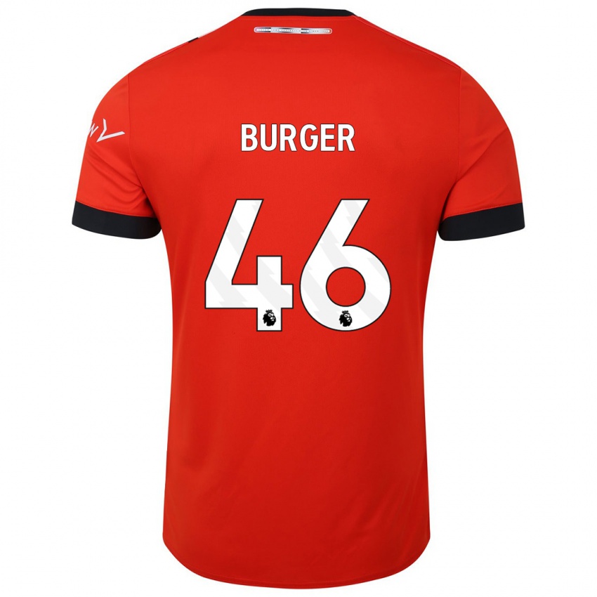 Herren Jake Burger #46 Rot Heimtrikot Trikot 2023/24 T-Shirt Österreich