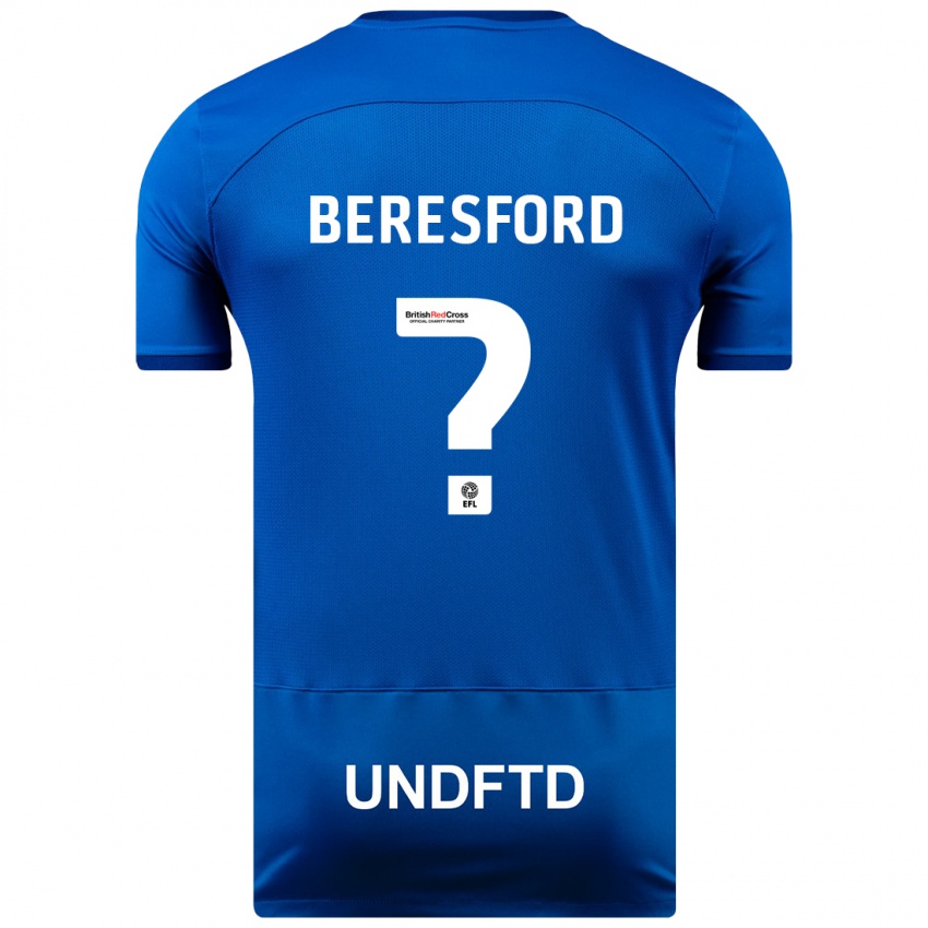 Herren Ben Beresford #0 Blau Heimtrikot Trikot 2023/24 T-Shirt Österreich
