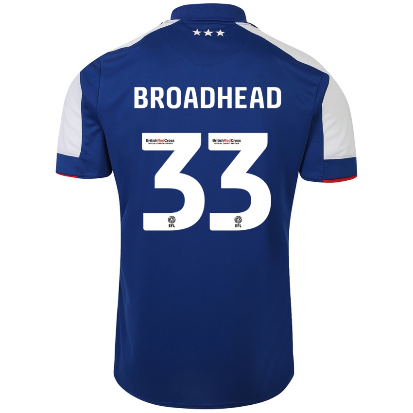 Herren Nathan Broadhead #33 Blau Heimtrikot Trikot 2023/24 T-Shirt Österreich