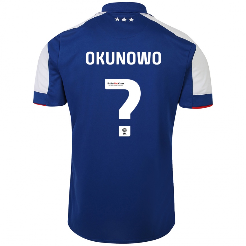 Herren Emmanuel Okunowo #0 Blau Heimtrikot Trikot 2023/24 T-Shirt Österreich