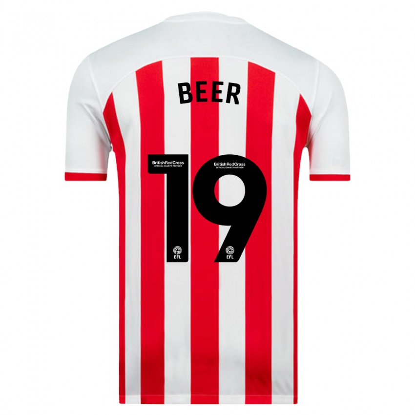 Herren Megan Beer #19 Weiß Heimtrikot Trikot 2023/24 T-Shirt Österreich